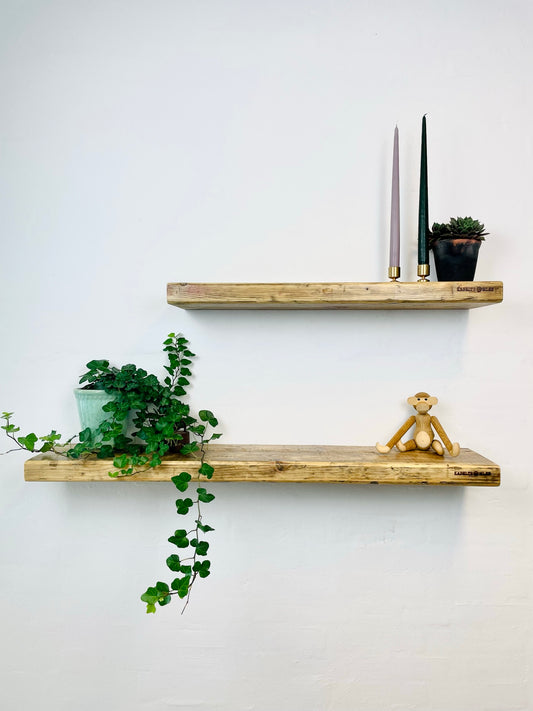 Recycled wood shelf